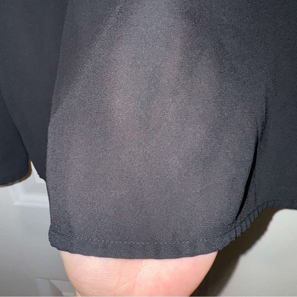 J. Crew Mercantile Black Tie Sleeve Blouse top shirt 00 - Picture 9 of 14